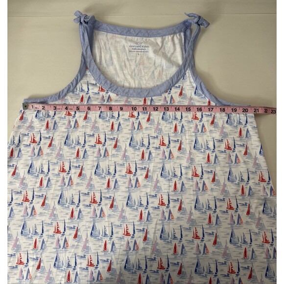 Vineyard Vines Performance Dress Sailboats Women's Size Large - Picture 13 of 14